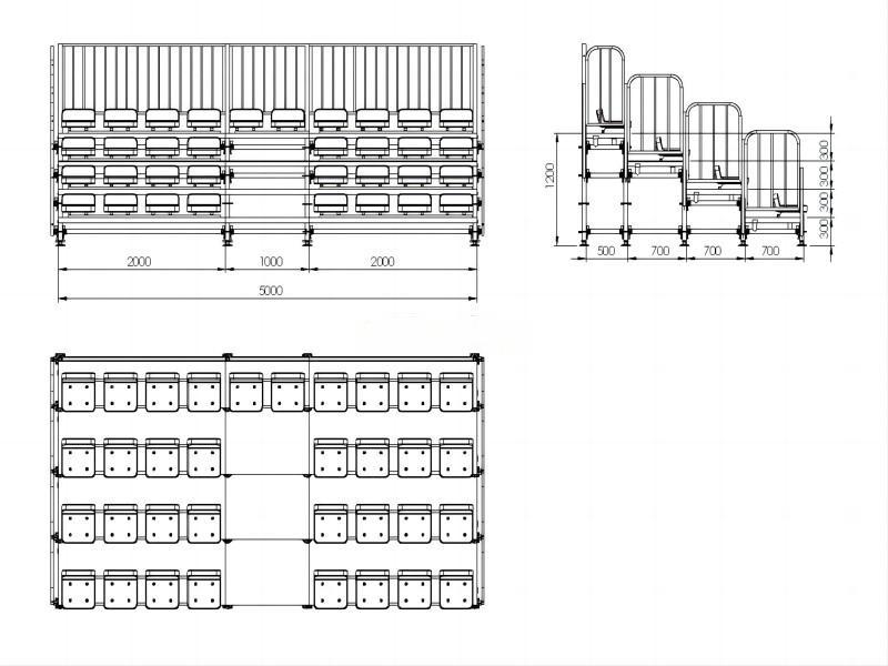 34-Person Layher Grandstand System 34-Person Layher Grandstand System
